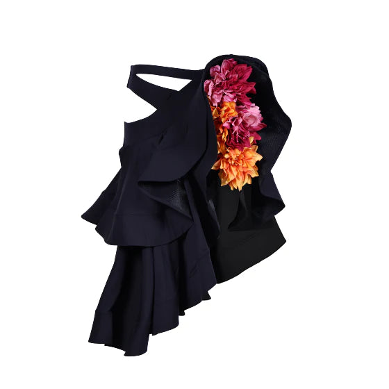 UDance A62 Latin Skirt – Black Boned Skirt