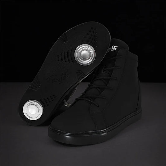 Fuego All-Black Wedge Dance Sneakers