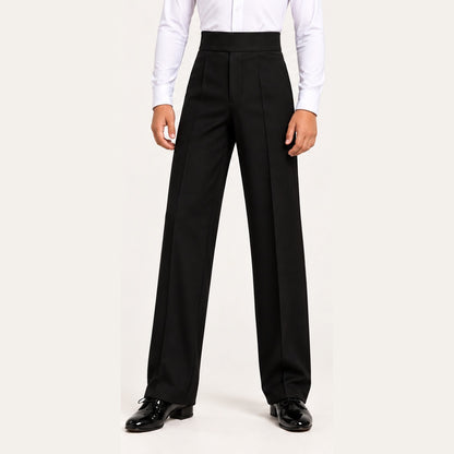 Boys' black ballroom dance trousers 202 – detail view