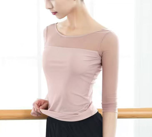 Blush Line Mesh Dance Top – 920