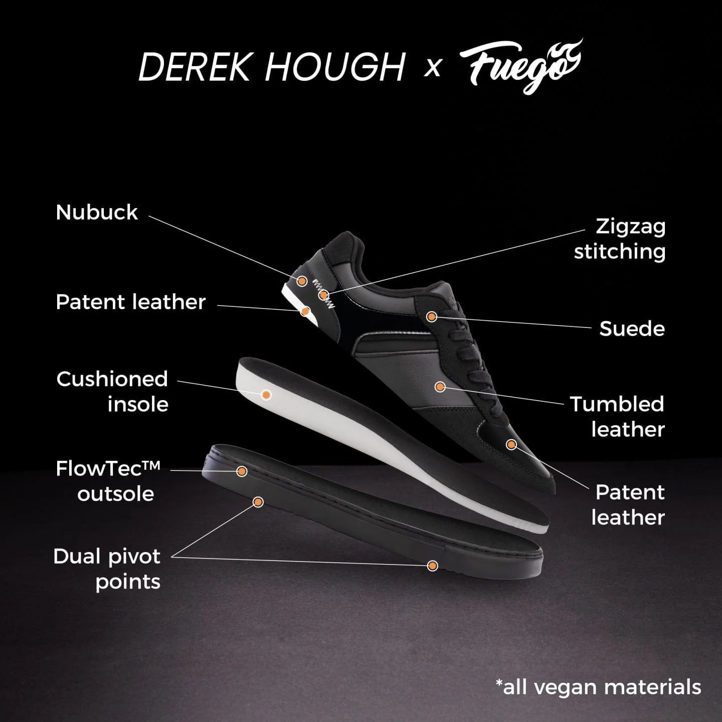Fuego x Derek Hough Low-Top Dance Sneakers