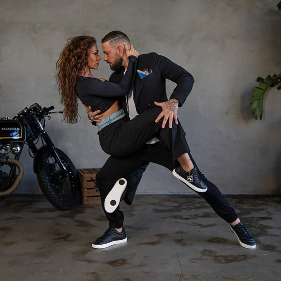 Fuego Black Low-Top Dance Sneakers