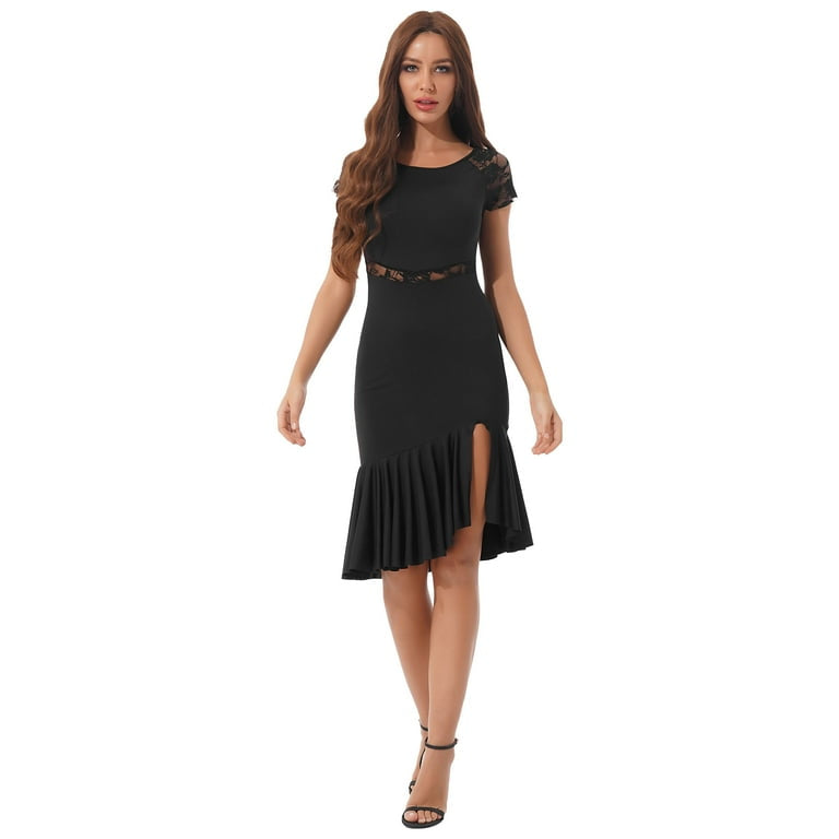 Accented Flounce Dance Dress | 166