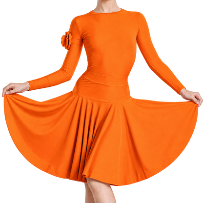 Kids' Long Sleeve Dance Dress 104 – Orange