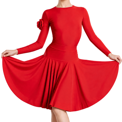 Kids' Long Sleeve Dance Dress 104 – Red