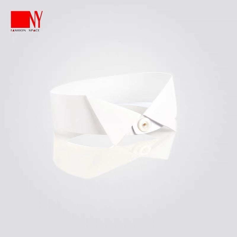 White NY Fashion detachable collar for competition shirts