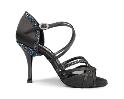 Portdance | PD800 NET Black Satin and Glitter