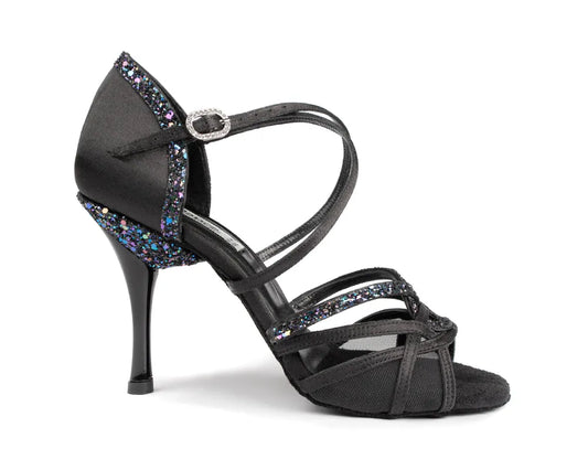 Portdance | PD800 NET Black Satin and Glitter