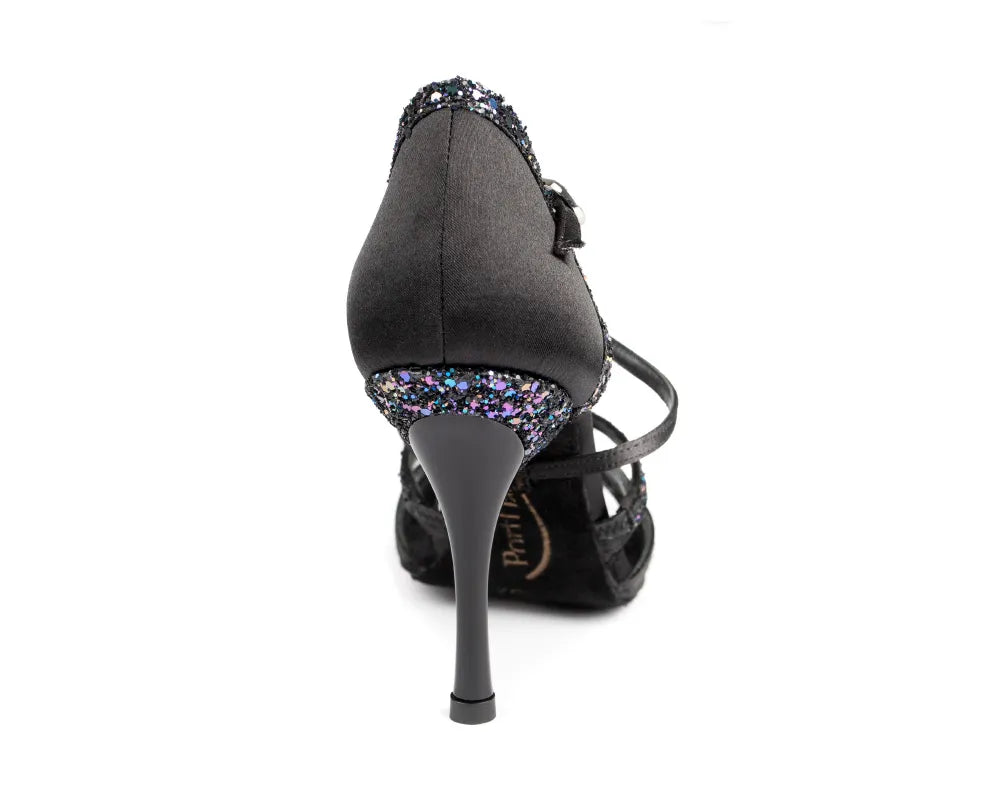 Portdance | PD800 NET Black Satin and Glitter