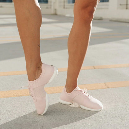 Fuego Pink Split-Sole Dance Sneakers