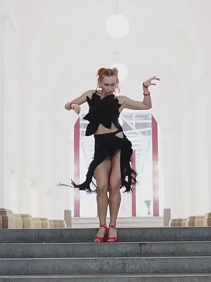 UDance A69 Fringe Latin Half-Skirt