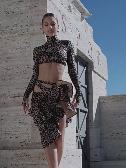 UDance A62 Leopard Latin Skirt