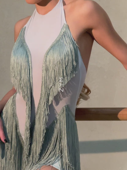 ZYM Daiquiri Fringe Dress | 25046 Black
