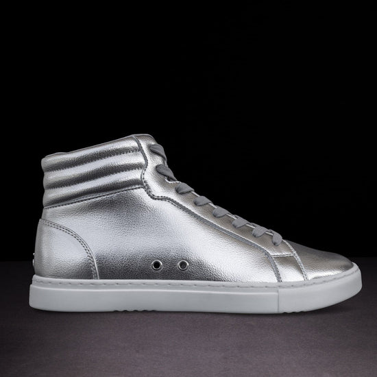 Fuego Silver High-Top Dance Sneakers