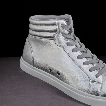 Fuego Silver High-Top Dance Sneakers